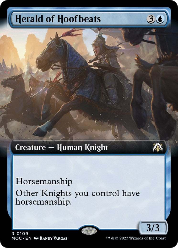 Image for Herald of Hoofbeats (Extended Art) (109) (MOC) - Magic: The Gathering
