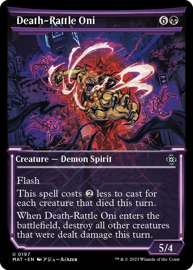 Image for Death-Rattle Oni (Halo Foil) (197) (MAT) - Magic: The Gathering