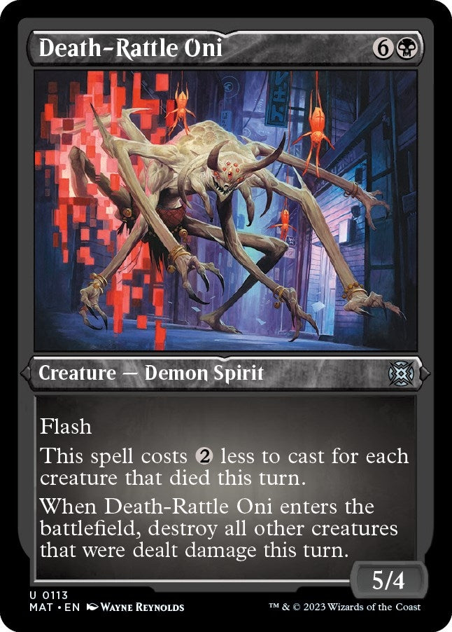 Image for Death-Rattle Oni (Foil Etched) (113) - Magic: The Gathering