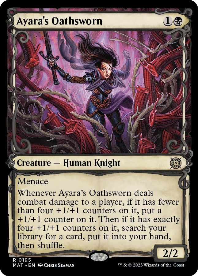 Image for Ayara's Oathsworn (Halo Foil) (195) (MAT) - Magic: The Gathering