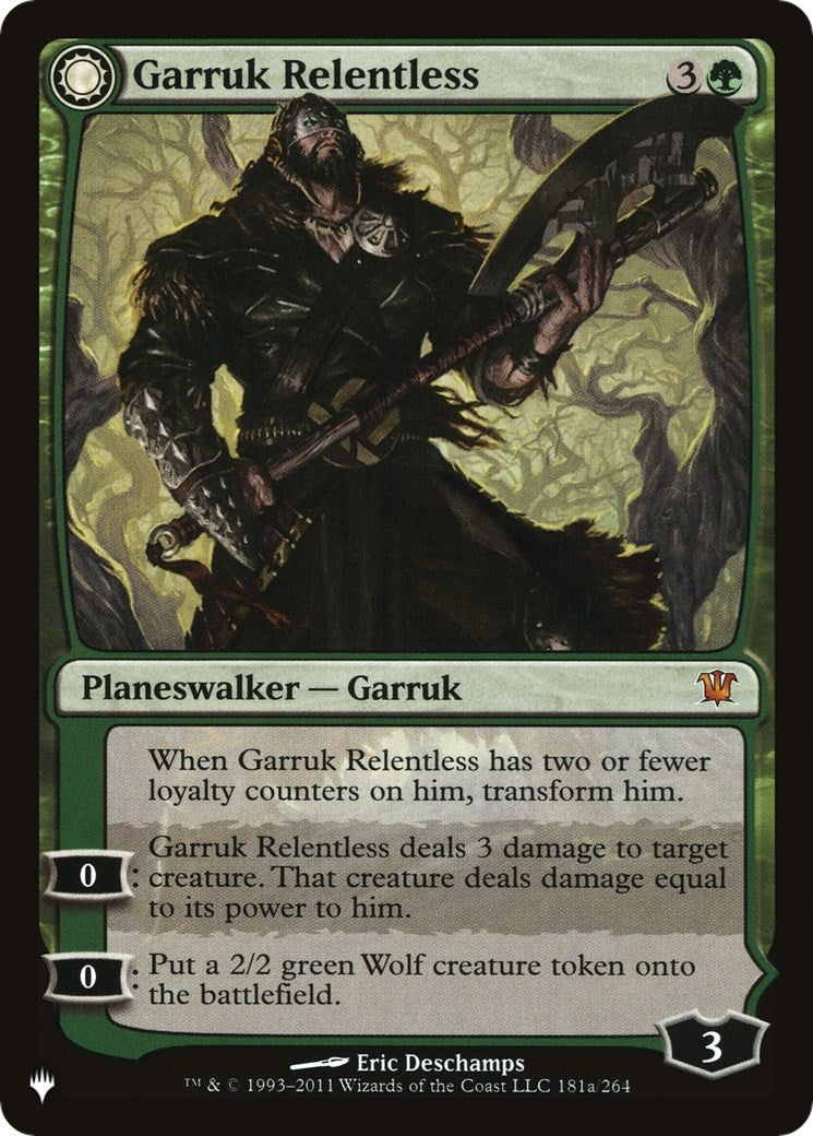 Image for Garruk Relentless (181) (LIST) - Magic: The Gathering