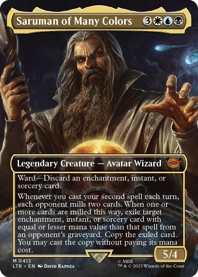 Image for Saruman of Many Colors (Borderless) (412) (LTR) - Magic: The Gathering