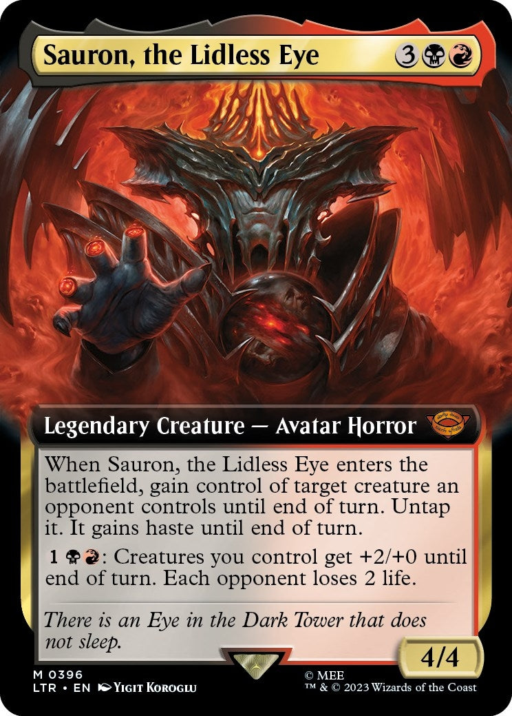 Image for Sauron, the Lidless Eye (Extended Art) (396) - Magic: The Gathering