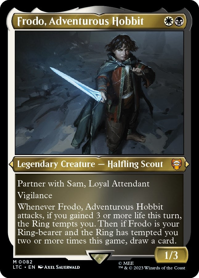 Image for Frodo, Adventurous Hobbit (Display Commander) - Thick Stock (82) - Magic: The Gathering
