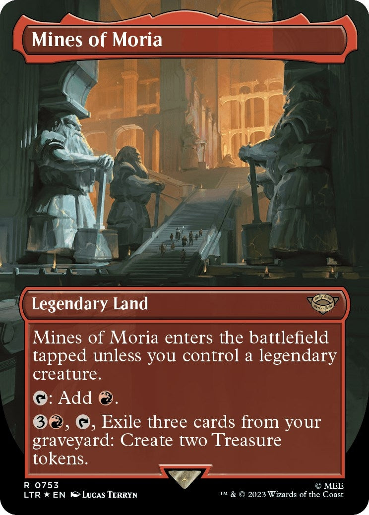 Image for Mines of Moria (Borderless) (Surge Foil) (753) (LTR) - Magic: The Gathering