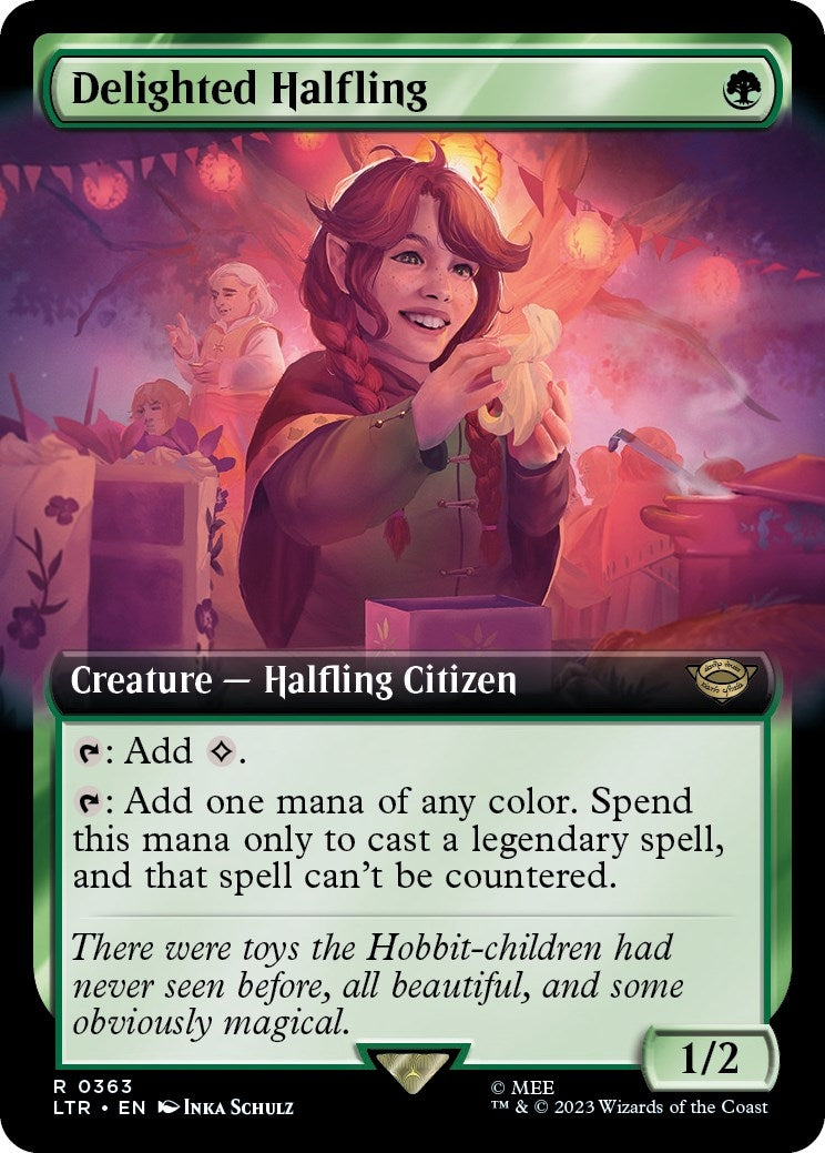 Image for Delighted Halfling (Extended Art) (363) - Magic: The Gathering