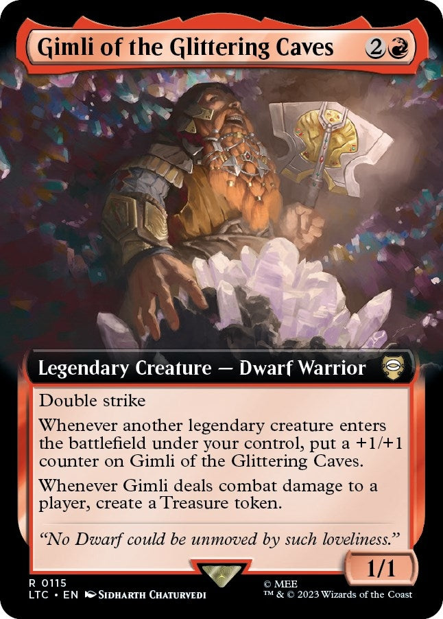 Image for Gimli of the Glittering Caves (Extended Art) (115) - Magic: The Gathering