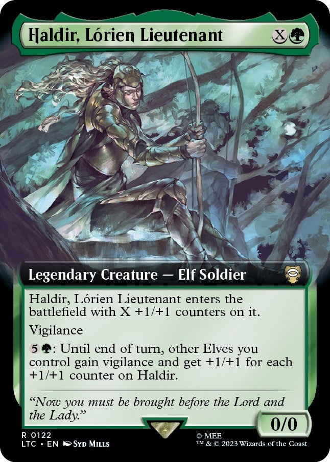 Image for Haldir, Lorien Lieutenant (Extended Art) (122) (LTC) - Magic: The Gathering
