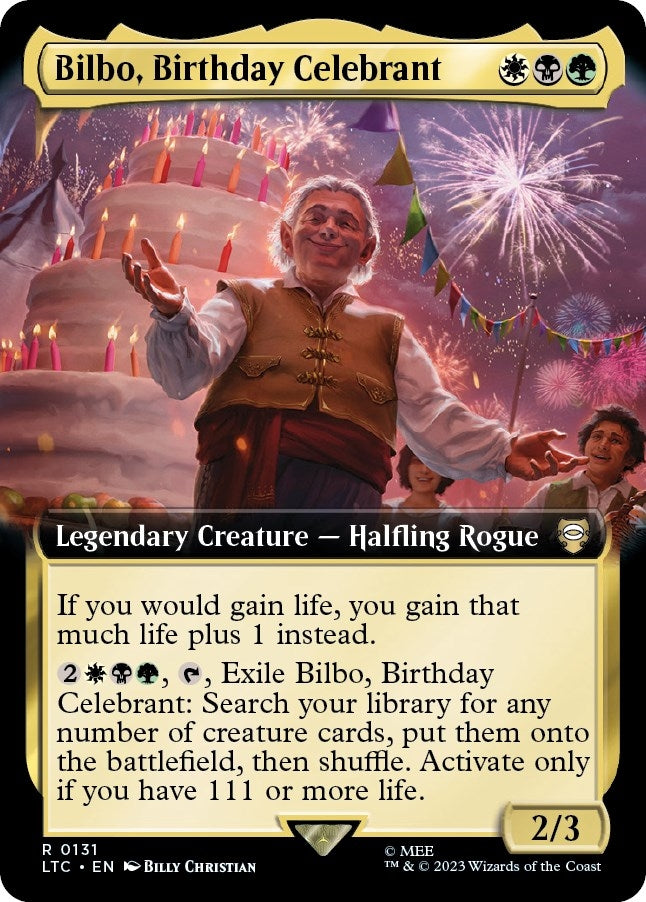 Image for Bilbo, Birthday Celebrant (Extended Art) (131) - Magic: The Gathering
