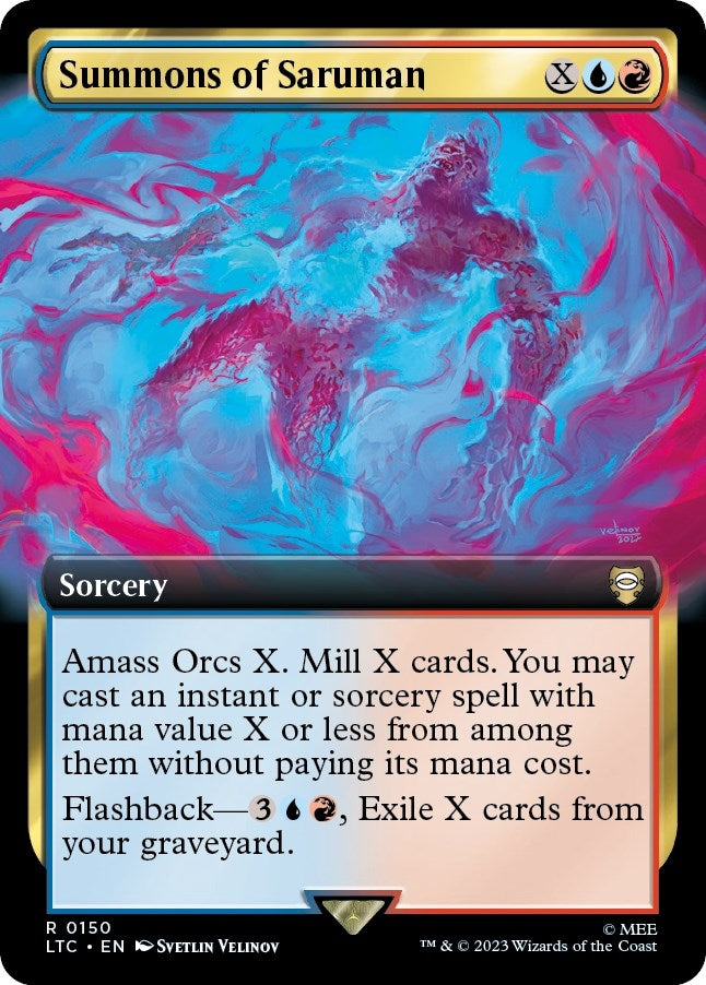 Image for Summons of Saruman (Extended Art) (150) - Magic: The Gathering