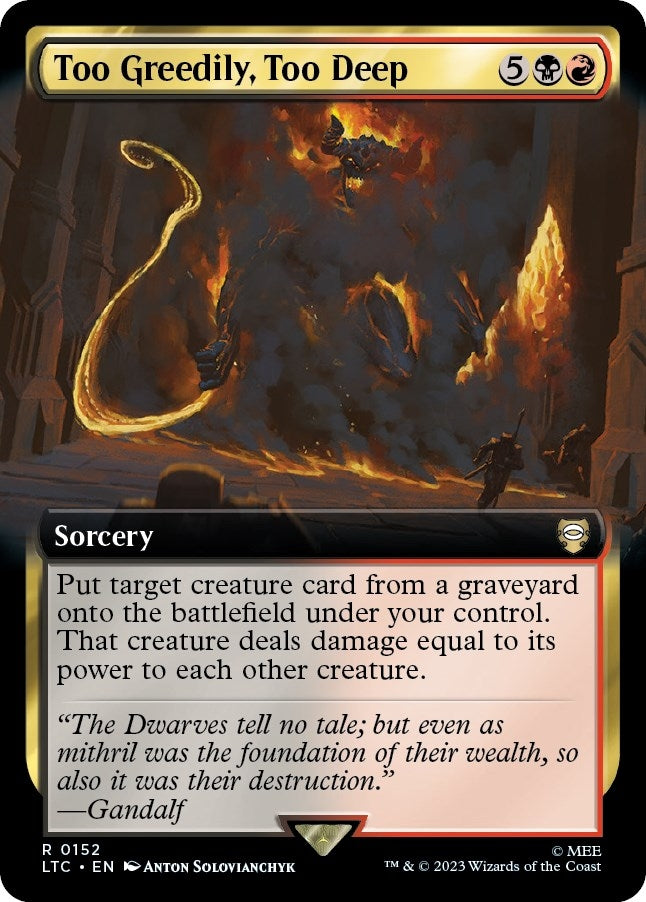 Image for Too Greedily, Too Deep (Extended Art) (152) - Magic: The Gathering