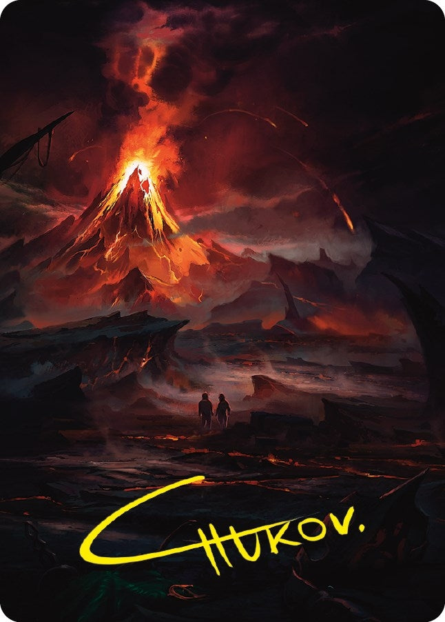 Image for Valley of Gorgoroth Art Card (Gold-Stamped Signature) (80) - Magic: The Gathering