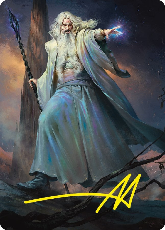 Image for Saruman of Many Colors Art Card (Gold-Stamped Signature) (20) (ASLTR) - Magic: The Gathering