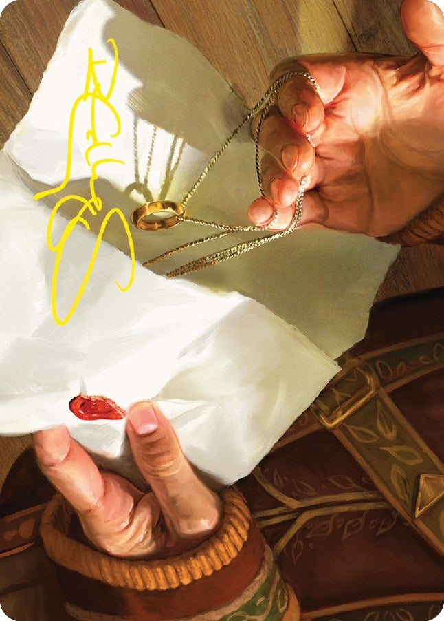 Image for Bilbo's Ring Art Card (Gold-Stamped Signature) (37) - Magic: The Gathering