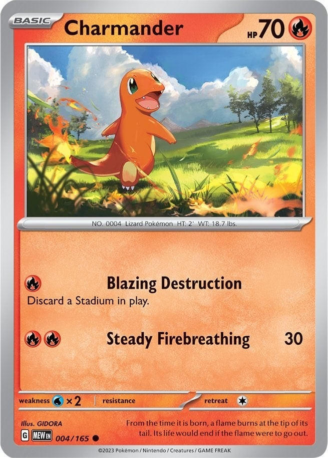 Image for Charmander (004/165) (MEW) - Pokemon