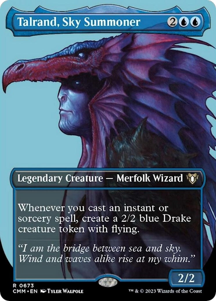 Image for Talrand, Sky Summoner (Borderless) (673) - Magic: The Gathering