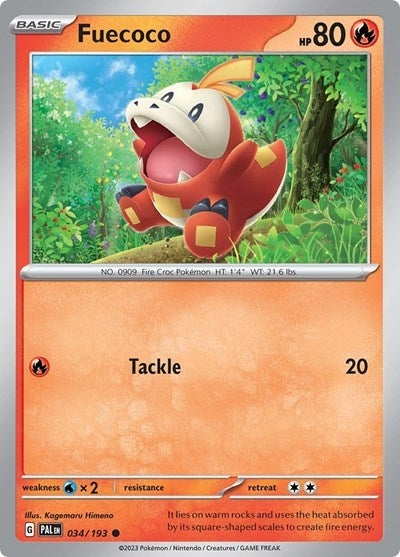 Image for Fuecoco - 034/193 (Summer 2023 Collector Chest) (034/193) (MCAP) - Pokemon