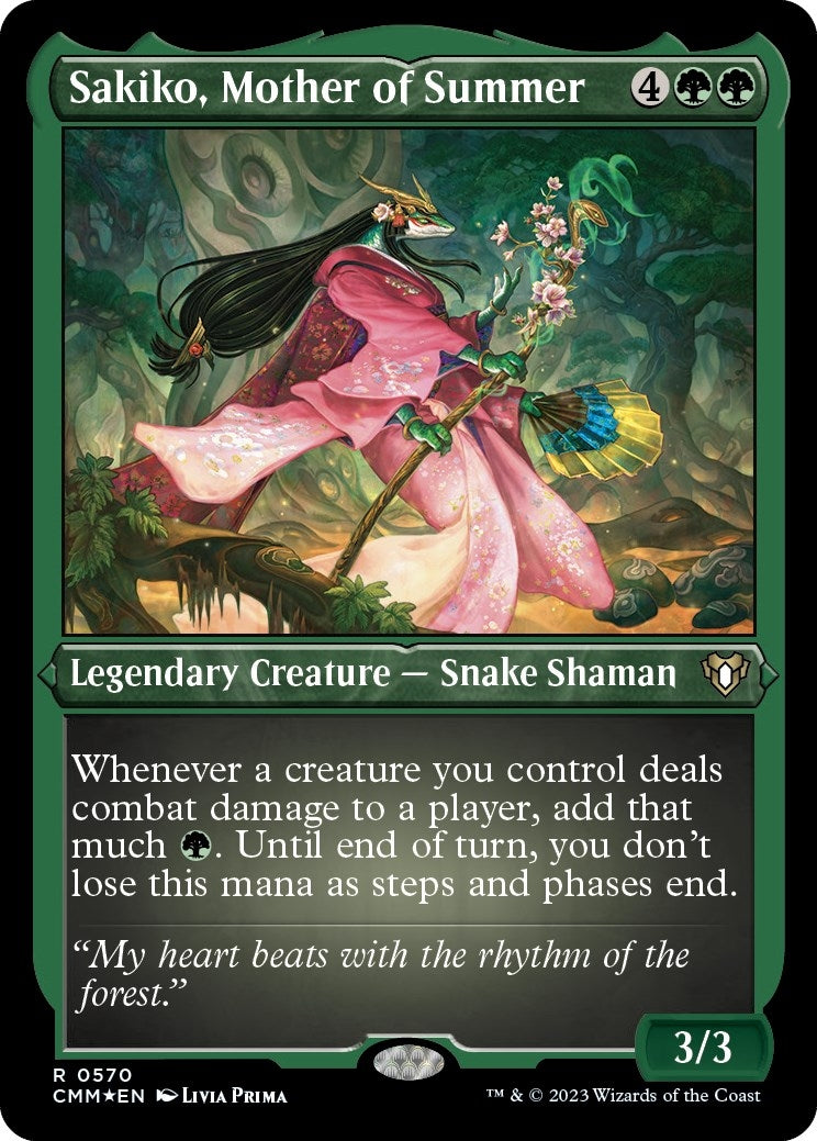 Image for Sakiko, Mother of Summer (Foil Etched) (570) - Magic: The Gathering