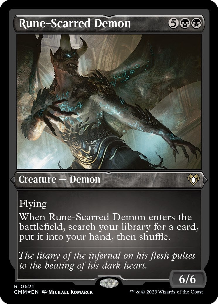 Image for Rune-Scarred Demon (Foil Etched) (521) - Magic: The Gathering