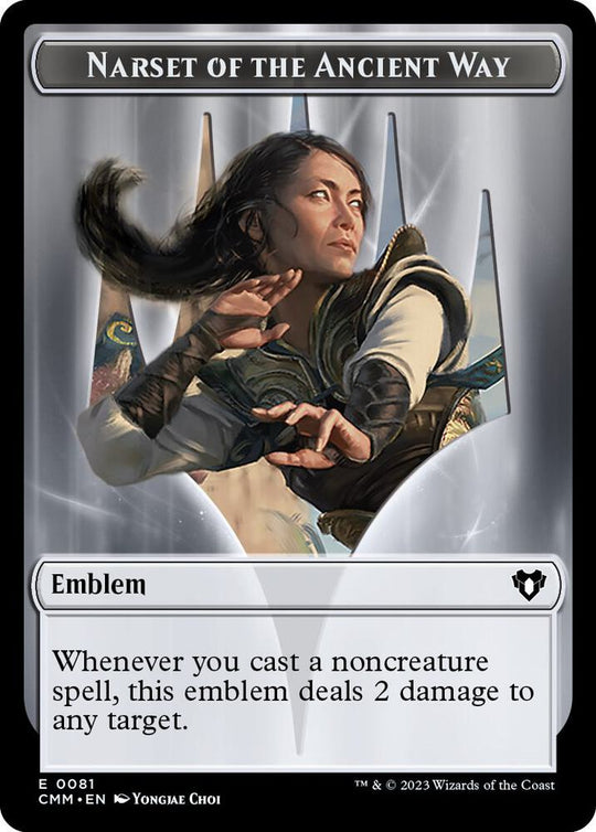 Image for Emblem - Narset of the Ancient Way // Wizard Double-Sided Token (81 // 71) - Magic: The Gathering