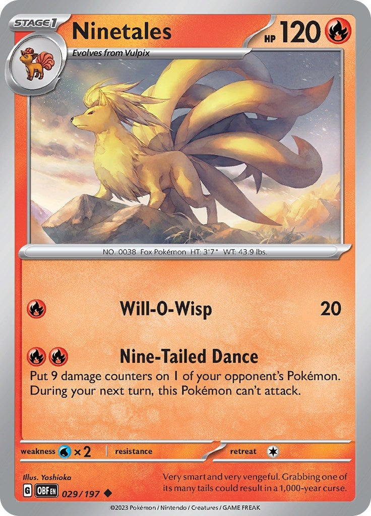Image for Ninetales (029/197) (OBF) - Pokemon