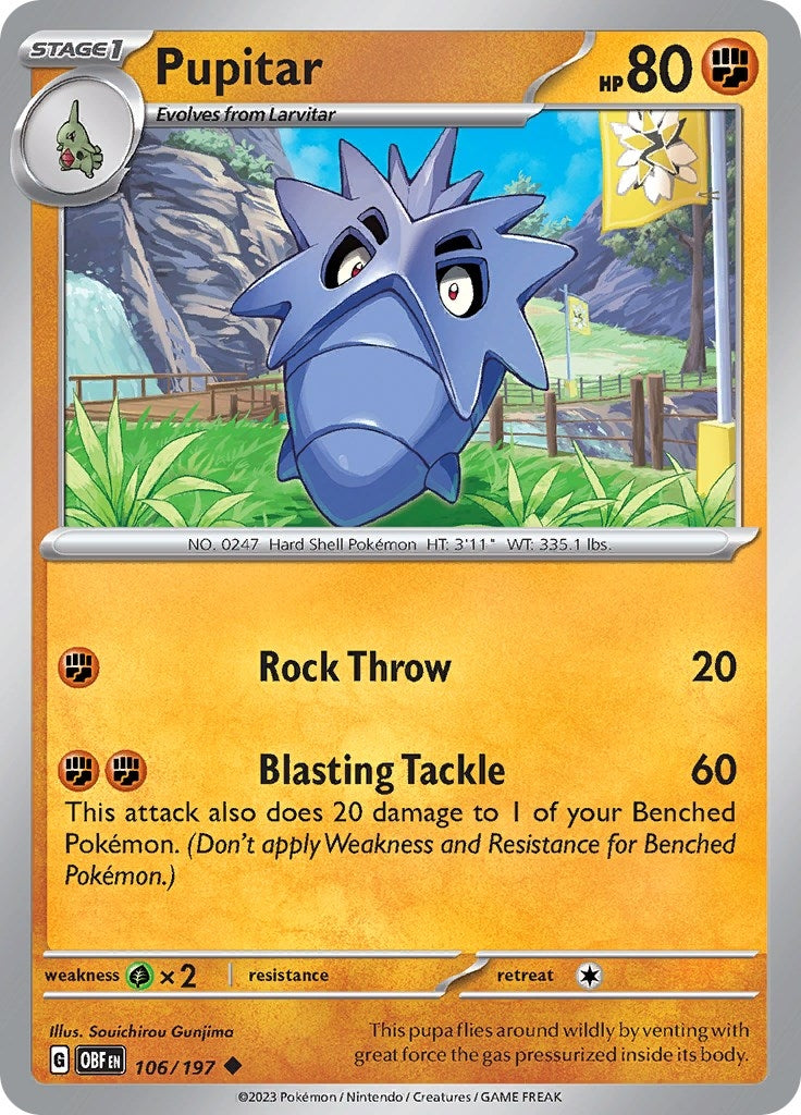 Image for Pupitar (106/197) (OBF) - Pokemon