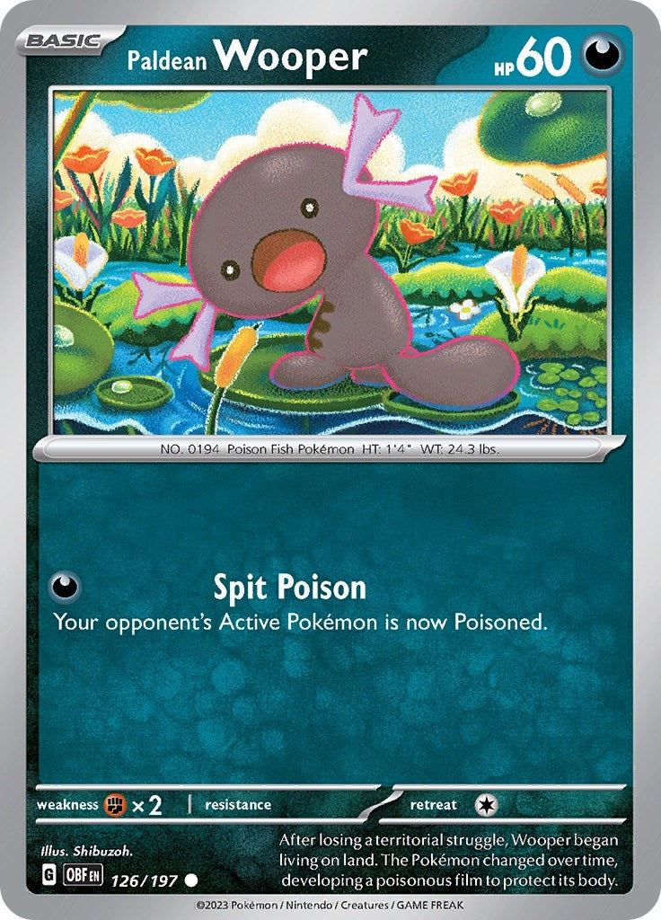Image for Paldean Wooper (126/197) (OBF) - Pokemon