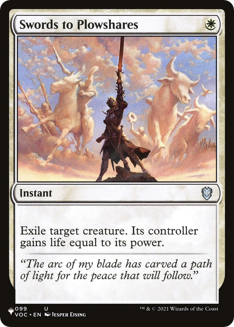 Image for Swords to Plowshares (VOC) (99) - Magic: The Gathering