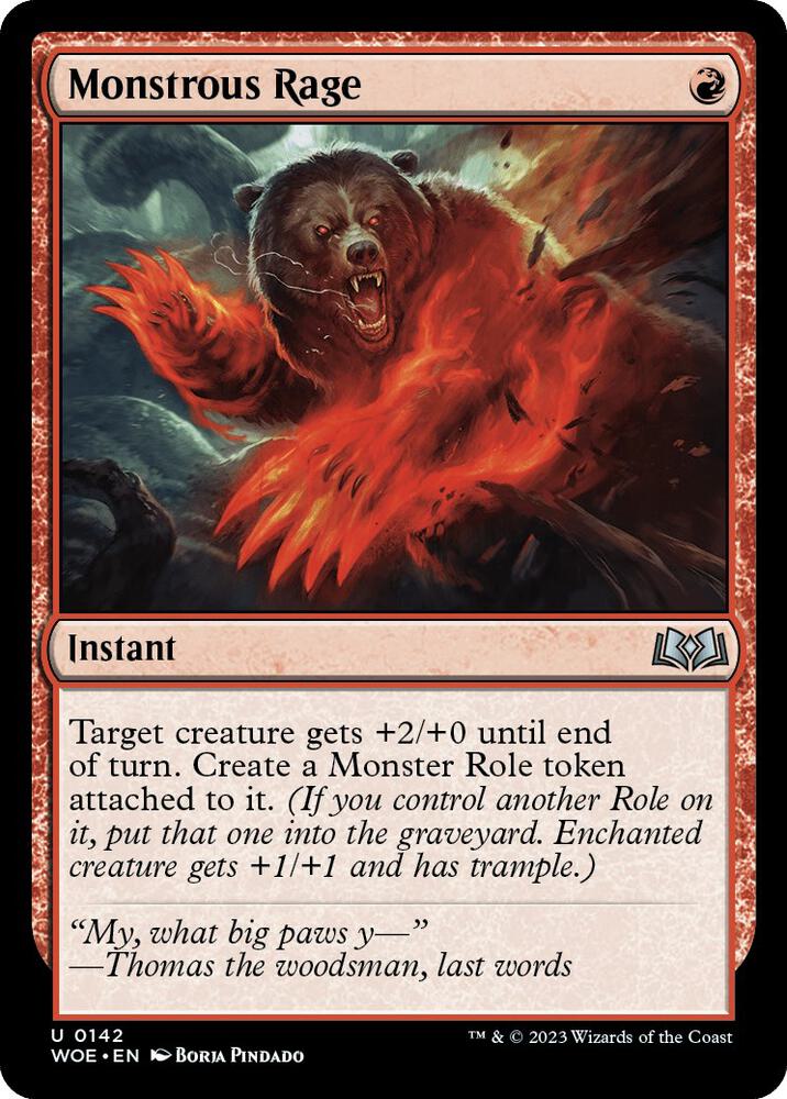 Image for Monstrous Rage (142) - Magic: The Gathering