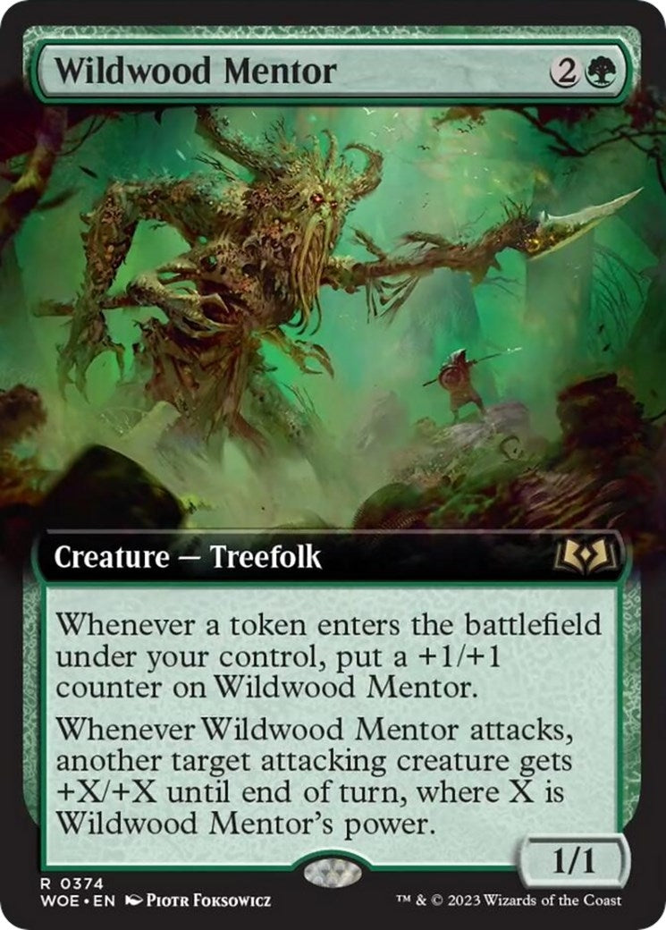 Image for Wildwood Mentor (Extended Art) (374) - Magic: The Gathering