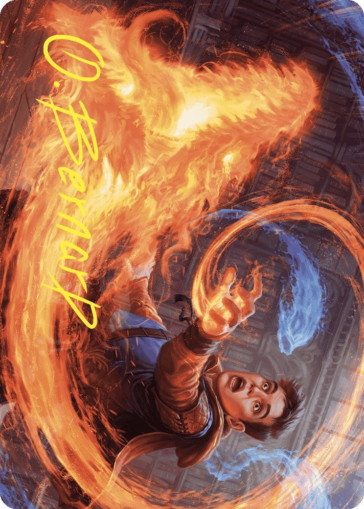 Image for Frantic Firebolt Art Card (Gold-Stamped Signature) (16) (ASWOE) - Magic: The Gathering