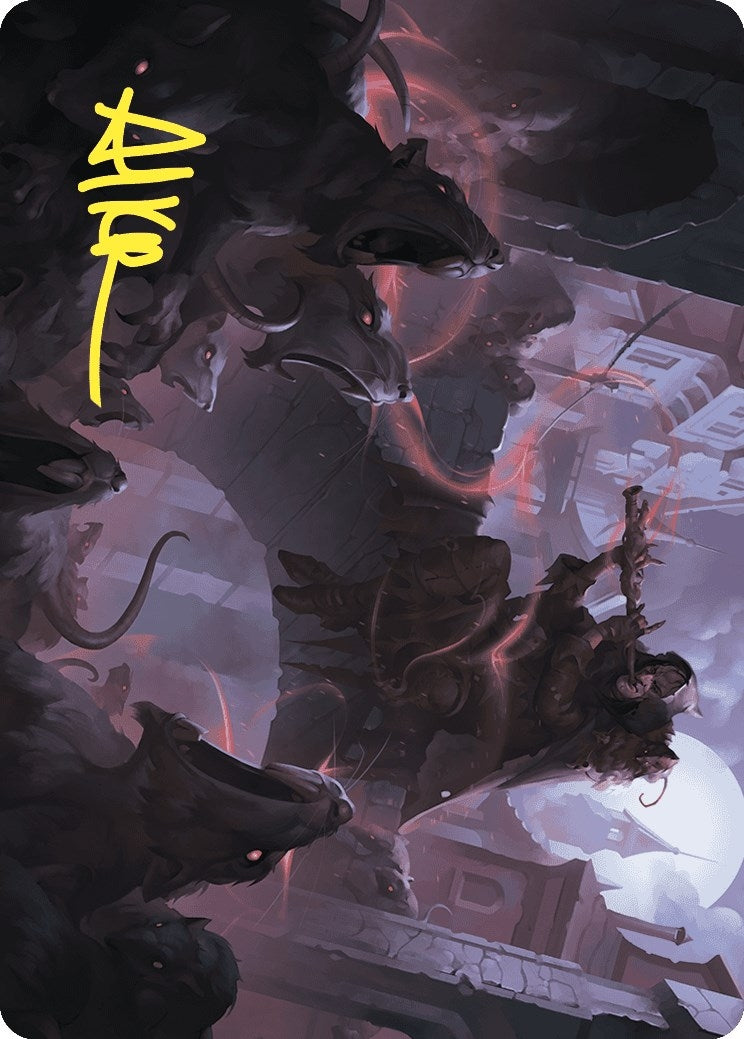 Image for Gnawing Crescendo Art Card (Gold-Stamped Signature) (17) (ASWOE) - Magic: The Gathering
