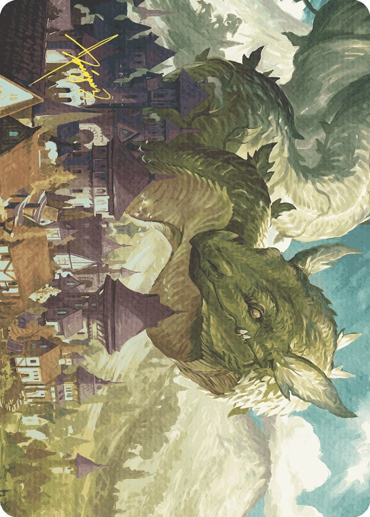 Image for Beanstalk Wurm Art Card (Gold-Stamped Signature) (23) - Magic: The Gathering