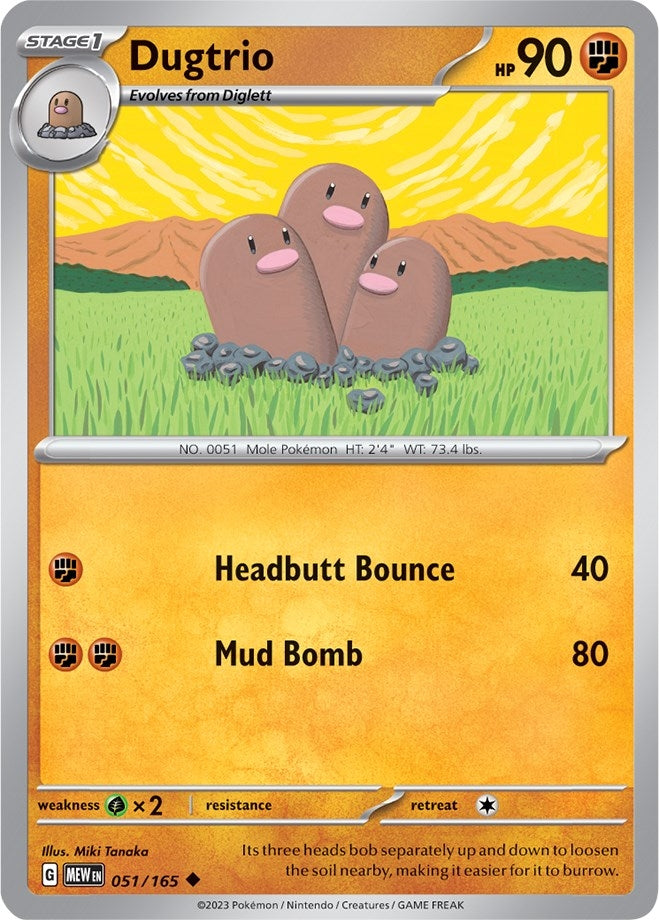 Image for Dugtrio (051/165) (MEW) - Pokemon