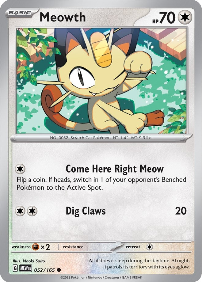 Image for Meowth (052/165) (MEW) - Pokemon