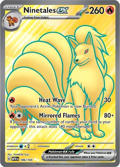 Image for Ninetales ex (186/165) (MEW) - Pokemon