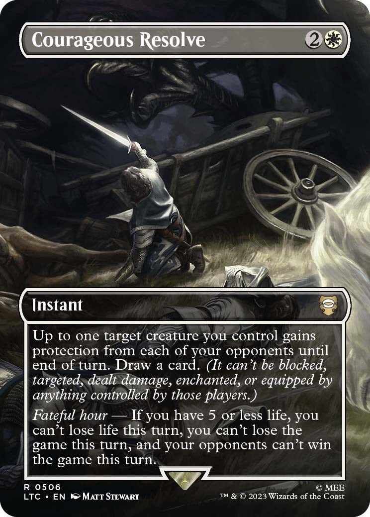 Image for Courageous Resolve (Borderless) (506) (LTC) - Magic: The Gathering