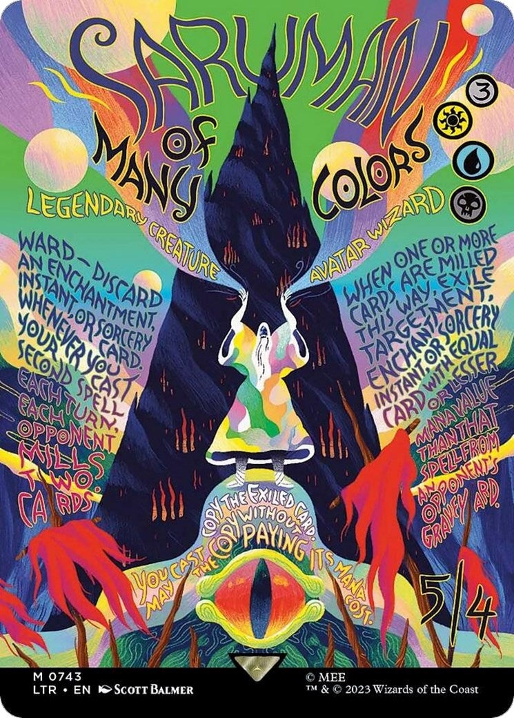 Image for Saruman of Many Colors (Borderless Poster) (743) - Magic: The Gathering