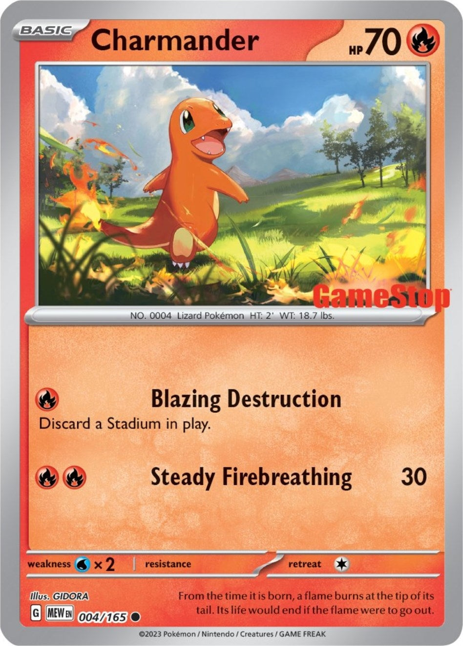 Image for Charmander - 004/165 (GameStop Exclusive) (004/165) (MCAP) - Pokemon
