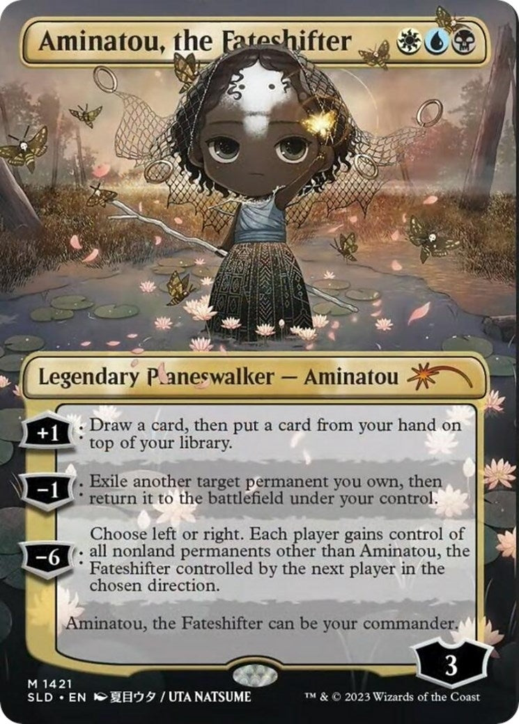 Image for Aminatou, the Fateshifter (Rainbow Foil) (1421) (SLD) - Magic: The Gathering