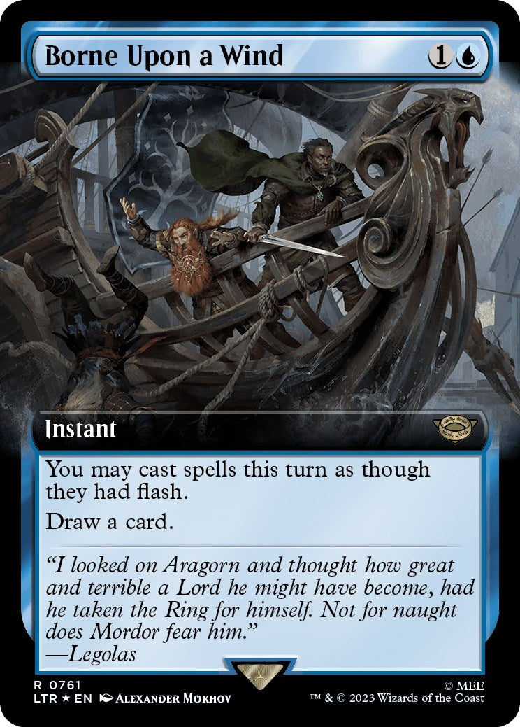 Image for Borne Upon a Wind (Extended Art) (Surge Foil) (761) - Magic: The Gathering