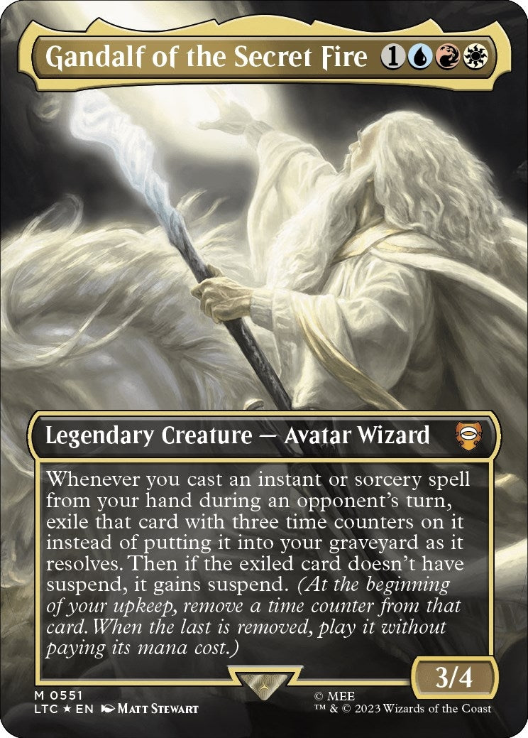 Image for Gandalf of the Secret Fire (Borderless) (Surge Foil) (551) - Magic: The Gathering