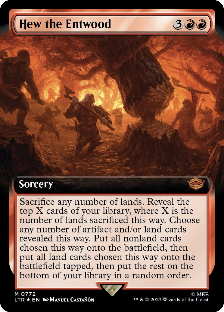 Image for Hew the Entwood (Extended Art) (Surge Foil) (772) - Magic: The Gathering