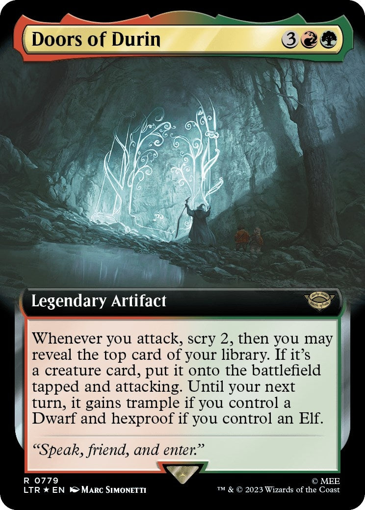 Image for Doors of Durin (Extended Art) (Surge Foil) (779) - Magic: The Gathering