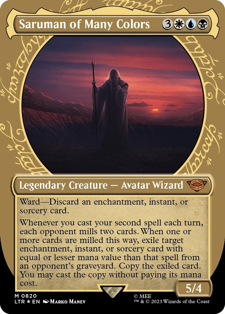 Image for Saruman of Many Colors (Showcase) (Surge Foil) (820) (LTR) - Magic: The Gathering