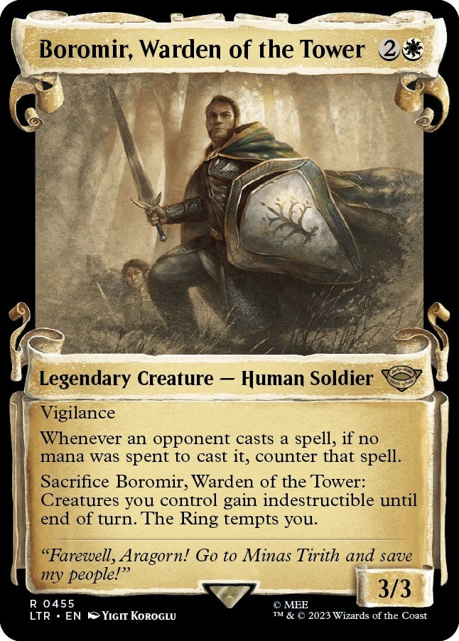 Image for Boromir, Warden of the Tower (Showcase Scrolls) (455) - Magic: The Gathering