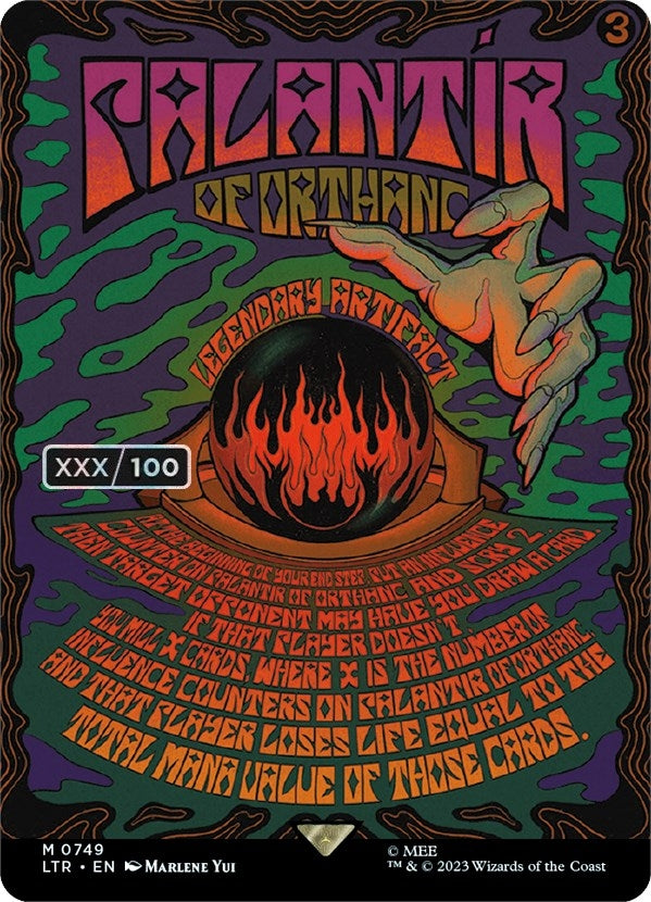 Image for Palantir of Orthanc (Borderless Poster) (Serial Numbered) (749) - Magic: The Gathering