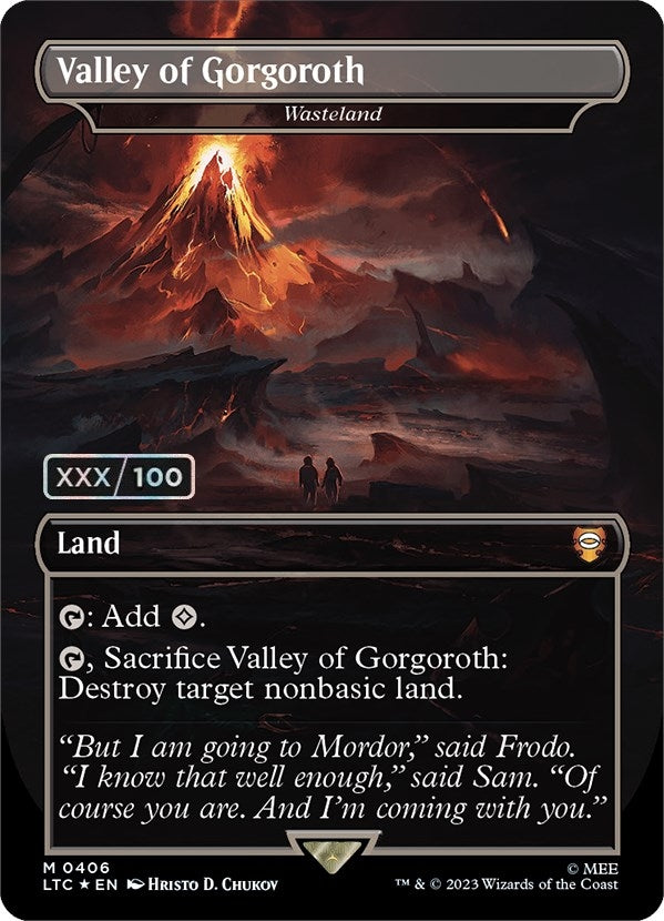 Image for Valley of Gorgoroth - Wasteland (Serial Numbered) (406) - Magic: The Gathering