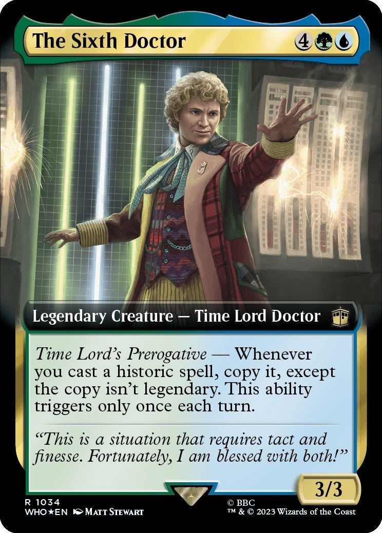 Image for The Sixth Doctor (Extended Art) (Surge Foil) (1034) - Magic: The Gathering