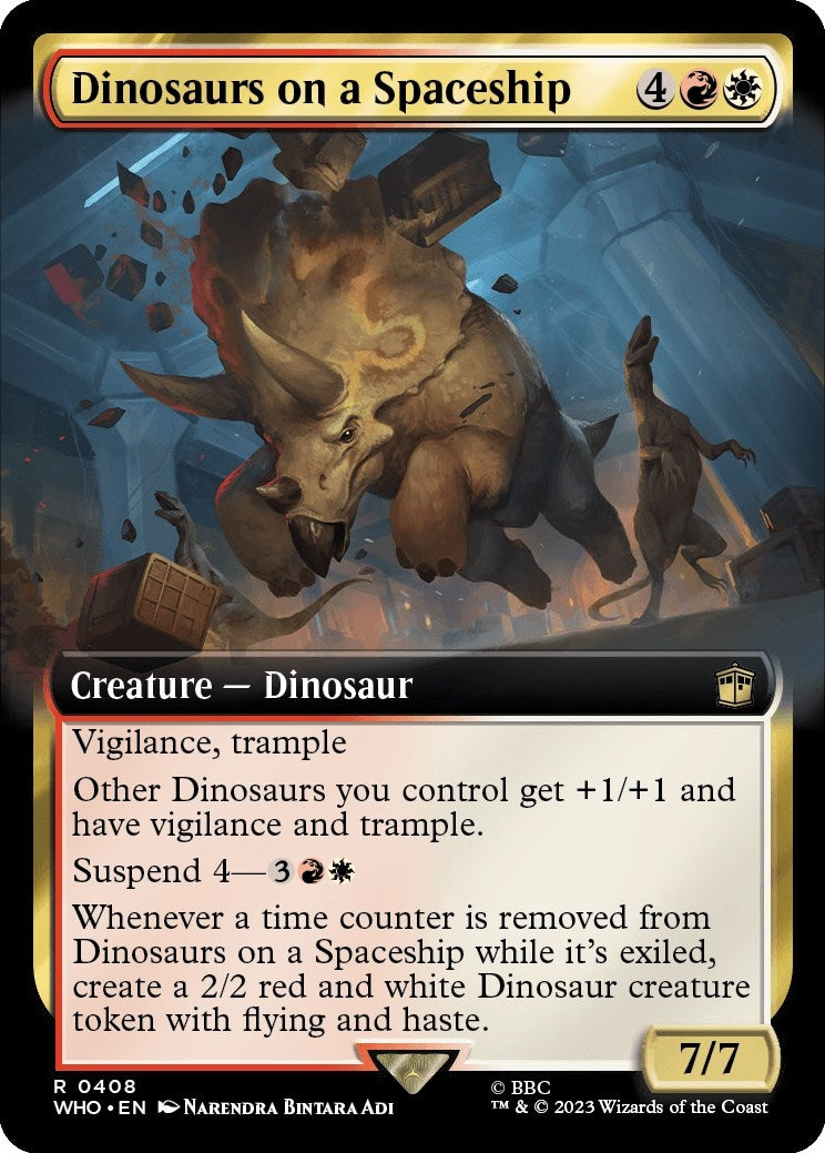 Image for Dinosaurs on a Spaceship (Extended Art) (408) - Magic: The Gathering